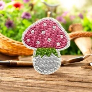 Embroidered Mushroom Patch